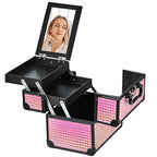 Makeup Case Organizer (Black Bright Pink)