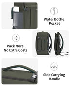 18" Travel Backpack Airlines Approved Personal Item Bag Women Grey Green (Grey Green / 18 inch underseat)
