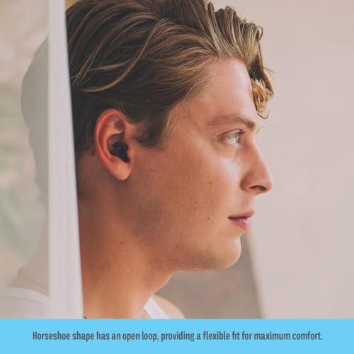 Hush Hoops Reusable Noise Reducing Ear Plugs (Black)