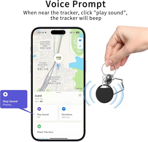 Air Tracker Tags 4 Pack Smart Tag Bluetooth Trackers Work with Apple Find My (Apple-4pack black)