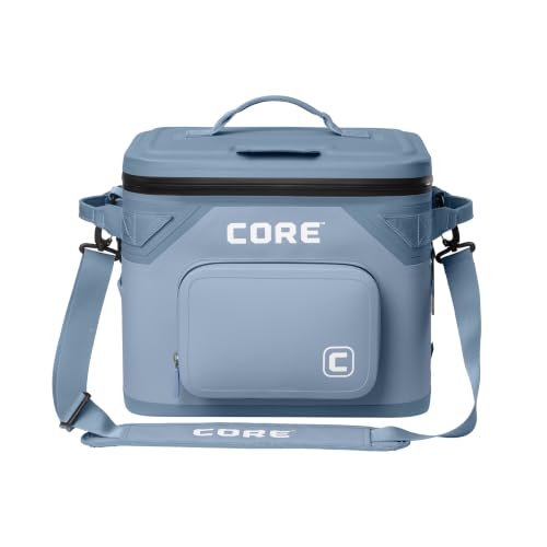 Magnetic Leak Proof 18 Can Soft Cooler with Waterproof Zipper (Steel Blue / 18 Can)