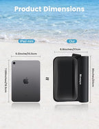 IPX8 Floating Waterproof Fanny Pack Holds Phone (Translucent black&translucent black)