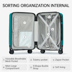 24 Inch Medium Checked Luggage (Checked In 24 Inch / Caribbean Blue)