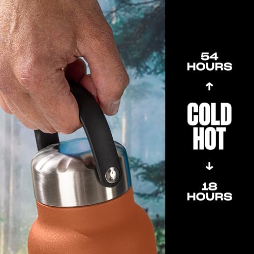 Recycled Stainless Steel Explorer with Insulated Lid and Handle (32 Ounces / Carnelian)