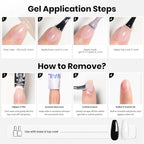 Beetles Black White Gel Polish Set (Q - Creme Black & White | Black & White (2 Pcs))