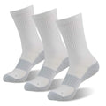 3 Pairs Copper Compression Running Socks (Large-X-Large / 3 Pairs- White Crew)