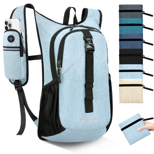 15L Small Hiking Backpack for Women Men (Sky Blue / 15L)