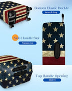 Luggage Cover for Suitcase Tsa Approved Protector (Medium (24-27 inches) / Flag)