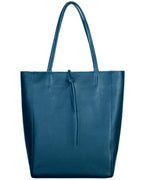 Genuine Italian Leather Tote Bag for Women (Teal)