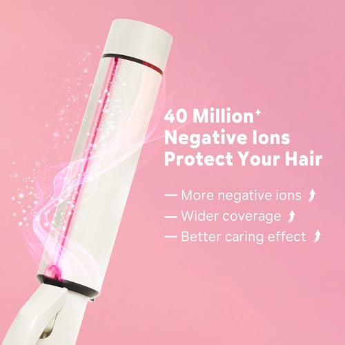 1.5 Inch Extra Large Curling Wand for Long Hair (White)
