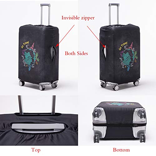 Travelkin Luggage Covers For Suitcase Tsa Approved Suitcase Cover Protector (Go Travel-Green / S)