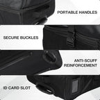 33" Large Rolling Duffle Bag with Wheels and Handle for Travel (33" Black)