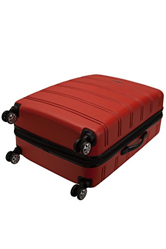Melbourne Hardside Expandable Spinner Wheel Luggage (Red / Checked Large 28")