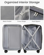 Expandable Hardshell Suitcase with TSA Lock (20 Inch / Blue)