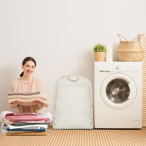 2 Pcs Laundry Basket Hamper Liner Replacement Bags (Beige,2pcs)