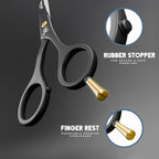 The Cut Factory® Hair Scissors & Hair Cutting Scissors (Black, High Carbon Steel)