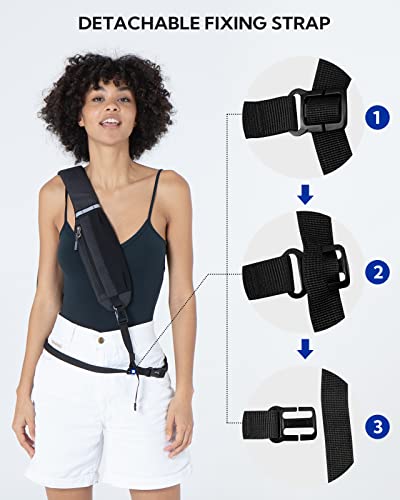 Crossbody Sling Backpack Sling Bag Travel Hiking Daypack (Pure Black(other Style) / Small)