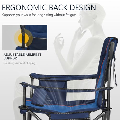 Oversized Folding Camping Chair (Blue / 1pc)