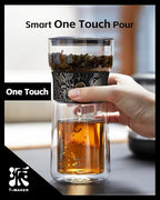 Glass Infuser Teapot (07-Black Dragon / 9oz)