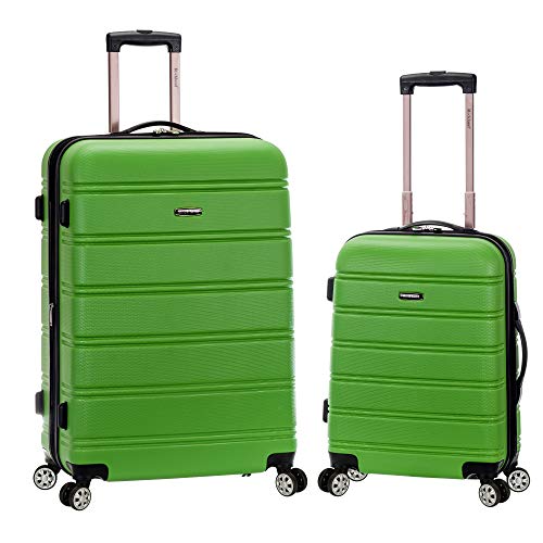 Melbourne Hardside 2 Piece Expandable Spinner Wheel Luggage Set (Green / 2 Piece (20"/28"))