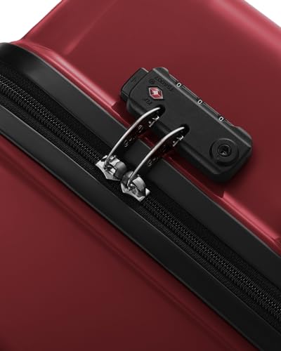 Luggage Set Lightweight and Durable Hardshell (wine wind new / 5-Piece Set)