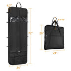 Wedding Dress Garment Bag Dress Bags for Gowns Long 72 in (Black / 72")