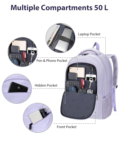 Extra Large Laptop Backpack for Women (Purple / 18 Inch)