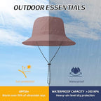 Waterproof Bucket Hats for Woman UPF 50+ Sun Hat Dusty Pink (Dusty Pink)