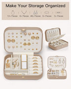 Travel Jewelry Case (Toffee / Medium (4.6"*2.2"*6.3"))