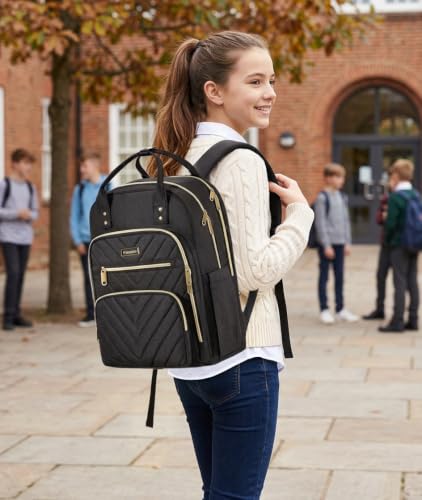Laptop Backpack for Women Men (17.3 Inch / Black)
