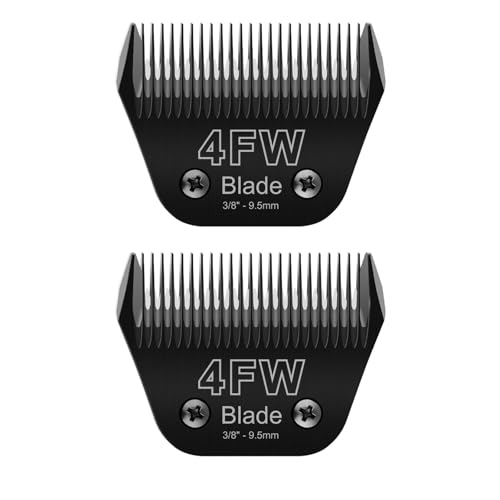 2PCS 4FW Wide Blades for Pet Grooming Compatible with Andis Clippers (Black/2PCS 4FW / Black)