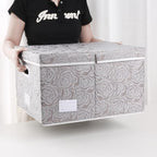 Extra Large Collapsible Storage Cubes with Lids Fabric Decorative Storage Bins Boxes Organizer Baskets with Cover Handles for Bedroom Closet Living Room 19.6x15.7x11.8 Inch 3 Pack (Assorted Color / X Large(3-Pack))