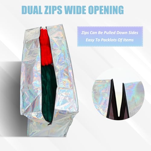 4 Pcs 66 Gallon Extra Large Moving Bags Heavy Duty Storage Bag (66 Gallon / Iridescent)