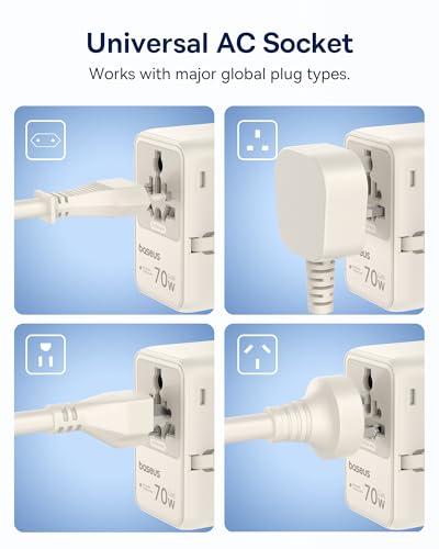 70W Universal Travel Adapter (70W / White)