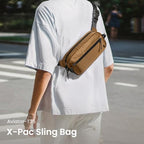 3.5L X Pac Sling Bag with RFID Blocking Crossbody Pack for Men Women (X-Pac Brown / 3.5L)