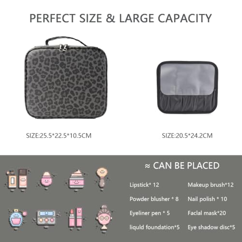 Makeup Bag with Led Mirror (Black / with LED mirror)