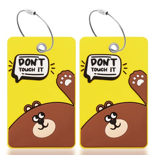 Funny Animal Luggage Tags Suitcases (Yellow)