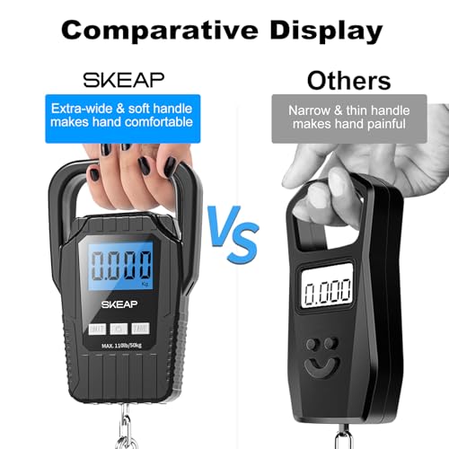 Digital Fish Scale Hanging Scale Fishing Scale (Black)