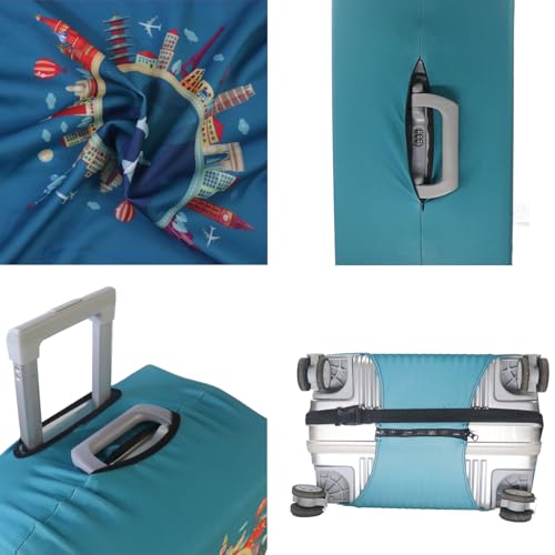 Thicker Travel Luggage Covers with Luggage Tag For Suitcase Tsa Approved (F2507 / S)