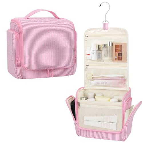 Travel Hanging Toiletry Bag (Pink / Large)