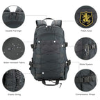 25L Hiking Backpack Small Tactical Backpack Daypack Camping Trekking Hunting Molle Pack for Men Women (Grey)