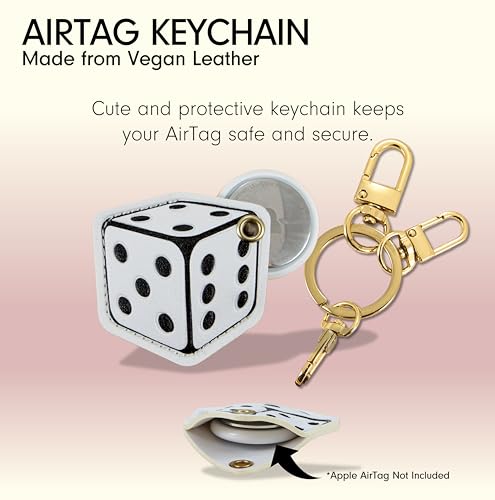 Keychain Case Compatible with Apple AirTag (Dice)