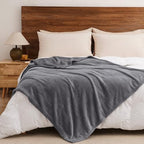 Fleece Throw Blanket 50"x60" (Grey / Throw(50" X 60"))