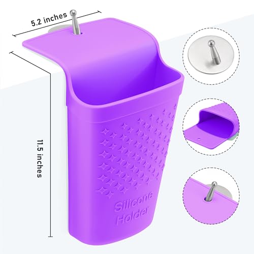 2 Pack Heat Resistant Silicone Hair Iron Mat and Pouch (2 Pack / Purple)
