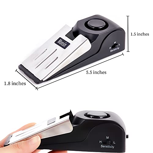 Door Stop Alarm (2 Pack / Black)
