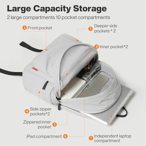 15 Inch Casual Travel Daypack (Light Gray / 15 inch)
