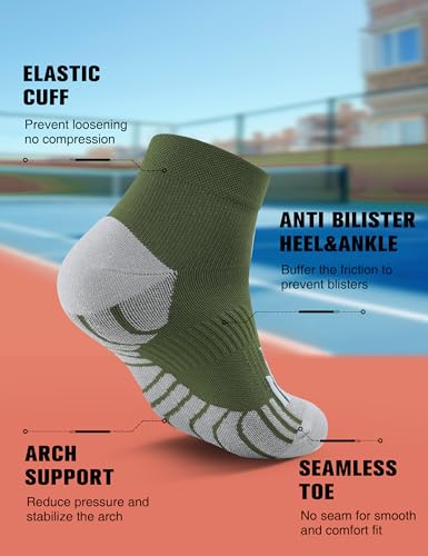 Compression Ankle Running Socks (6-9 / D-blue Gray Green)