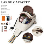 Sling Bag Crossbody Bags for Women Small Cross Body Bag Fanny Packs Chest Sling Purse for Daily Travel Leisure Sport (4-3 Beige)