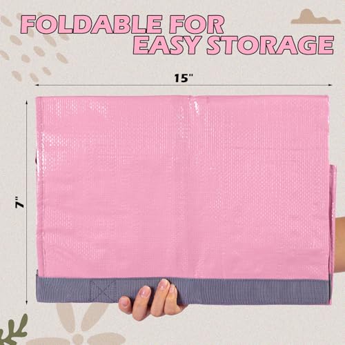 8 Pack Heavy Duty Dorm Moving Bags 65LBs Zippers (Pink)