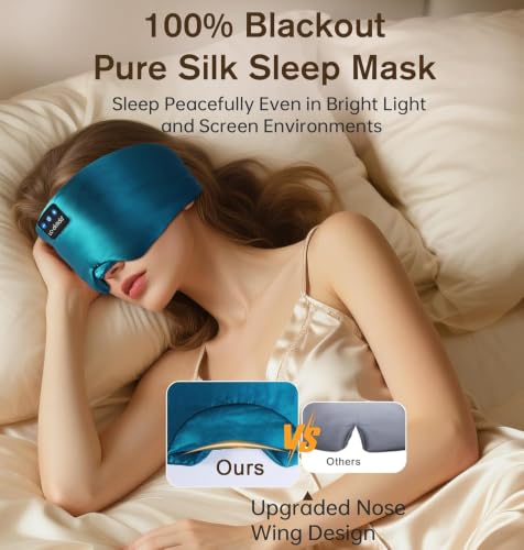 Luxurious Silk Soft Sleep Mask (Dark Green)